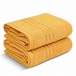 Livmore Set of 2 - Cotton Bath Sheets 550GSM (Size 88x172cm) - Charcoal Grey