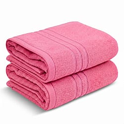 Livmore Set of 2 - Cotton Bath Sheets 550GSM (Size 88x172cm) - Charcoal Grey