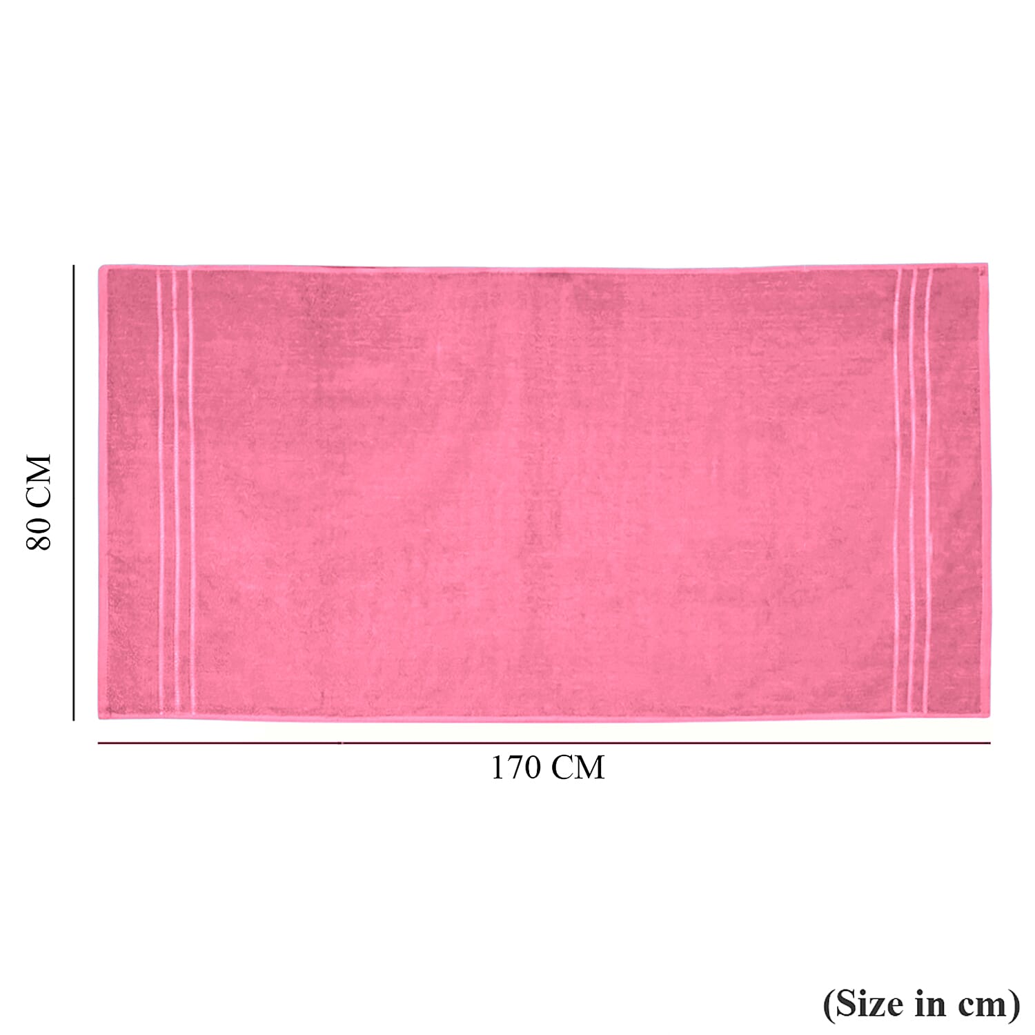 Livmore Set of 2 - Cotton Bath Sheets 550GSM (Size 88x172cm) - Pink