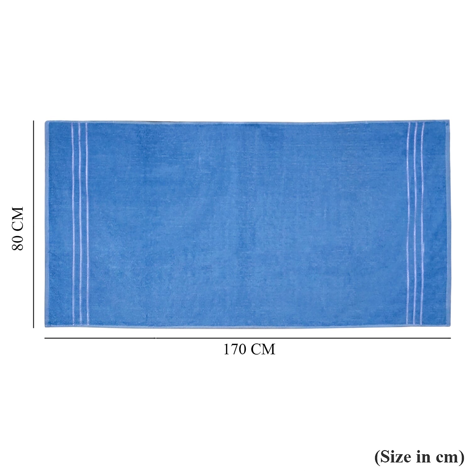 Livmore Set of 2 - Cotton Bath Sheets 550GSM (Size 88x172cm) - Blue