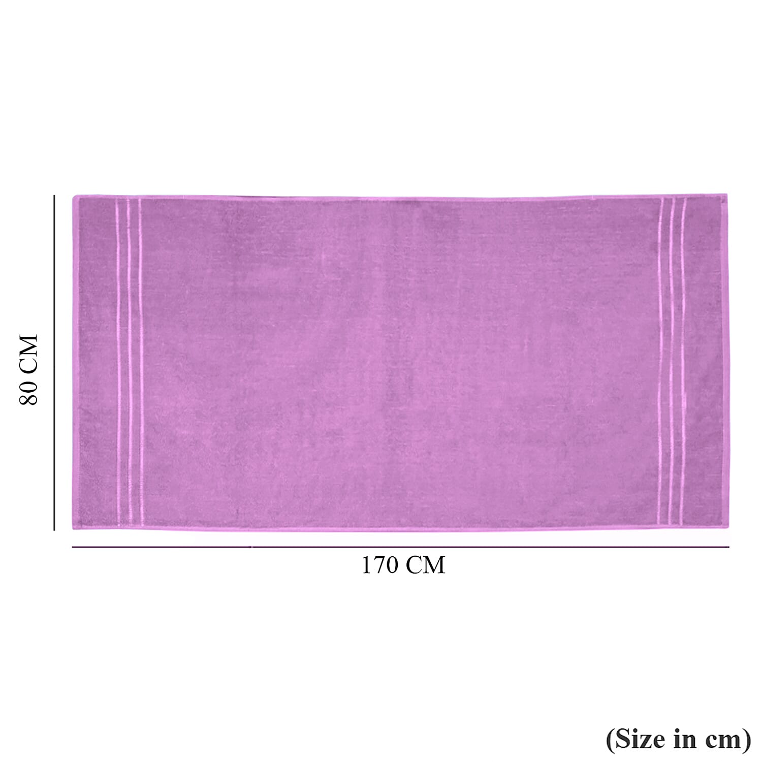 Livmore Set of 2 - Cotton Bath Sheets 550GSM (Size 88x172cm) - Purple