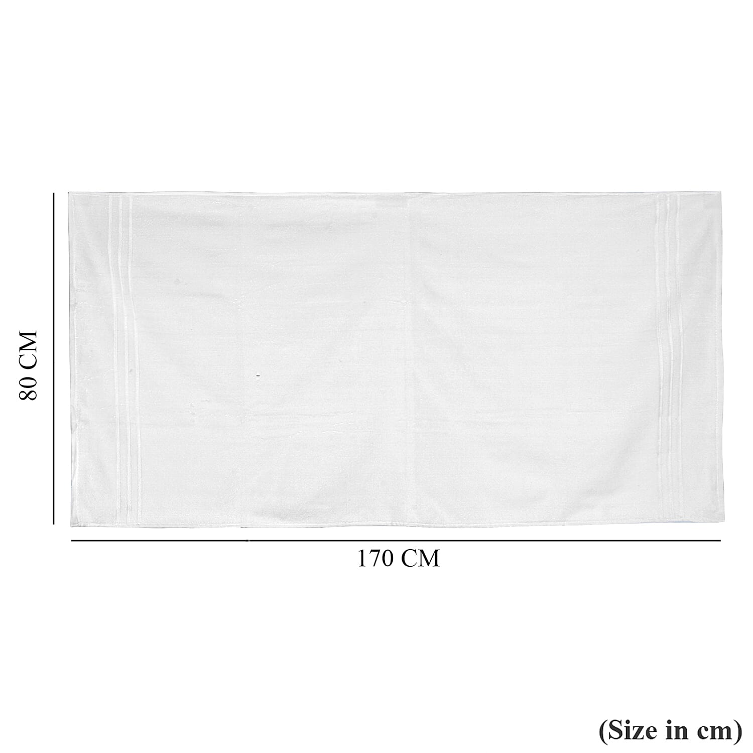 Livmore Set of 2 - Cotton Bath Sheets 550GSM (Size 88x172cm) - White