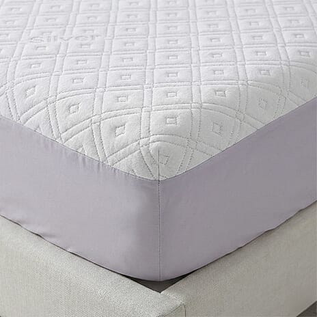 Hush Haven Premium Silver Infused Waterproof Mattress Protector 220GSM (Double) - White