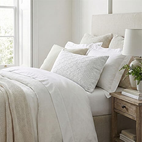 Pack of 2 - Hush Haven Silver thread Waterproof Pillow Protectors 220GSM - White