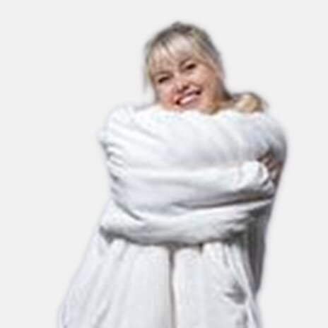 Closeout Deal- Adult Oversized Double layer Hoodie Blanket (One Size) - IVORY
