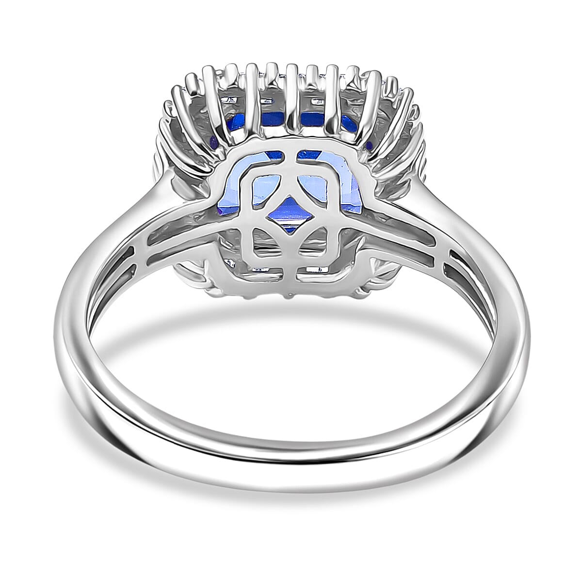 Rhapsody 950 Platinum AAAA Tanzanite & White Diamond (VS-EF) Ring 3.07 Ct, Platinum Wt. 5.65 Gms.