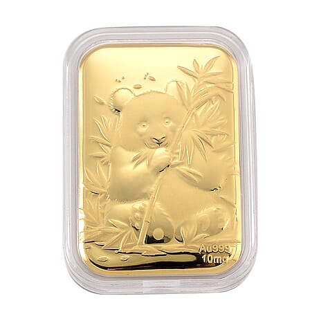 24K Yellow Gold Panda Embossed Foil