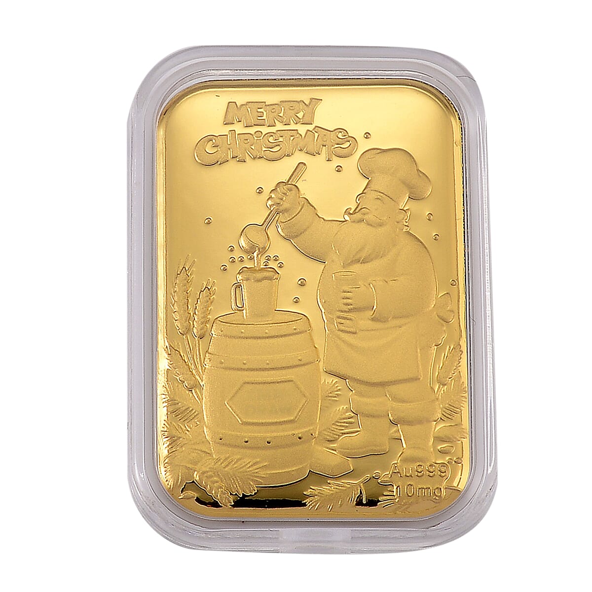 24K Yellow Gold Christmas Embossed Foil (39.40 MM x 25.60 MM)