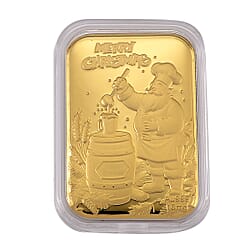 24K Yellow Gold (99.9% Purity) Cross Embossed Collectable (39.80 MM x 25.50 MM)