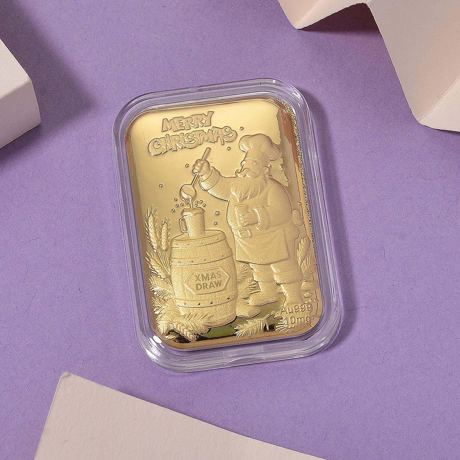 24K Yellow Gold Christmas Embossed Foil (39.40 MM x 25.60 MM)