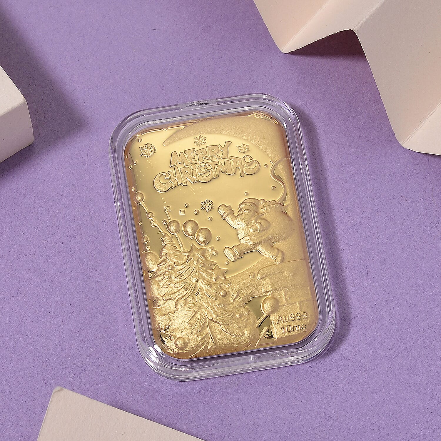 24K Yellow Gold Christmas Embossed Foil (39.65 x 25.60 MM)