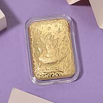 24K Yellow Gold Angel (99.9% Purity) Embossed Collectable (39.80 x 25.60 MM)