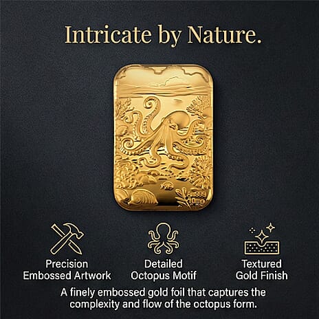 24K Yellow Gold Octopus Embossed Foil (39.65 x 25.70 MM)