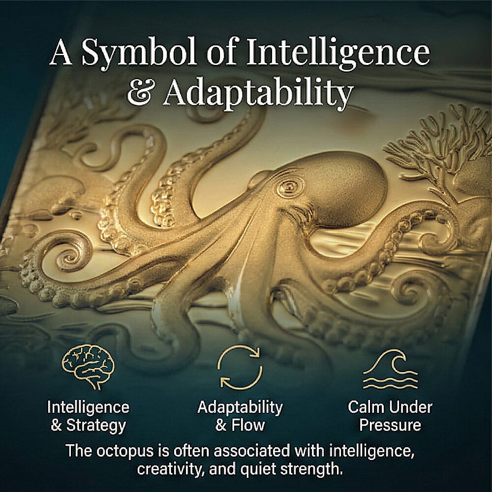 24K Yellow Gold Octopus Embossed Foil (39.65 x 25.70 MM)
