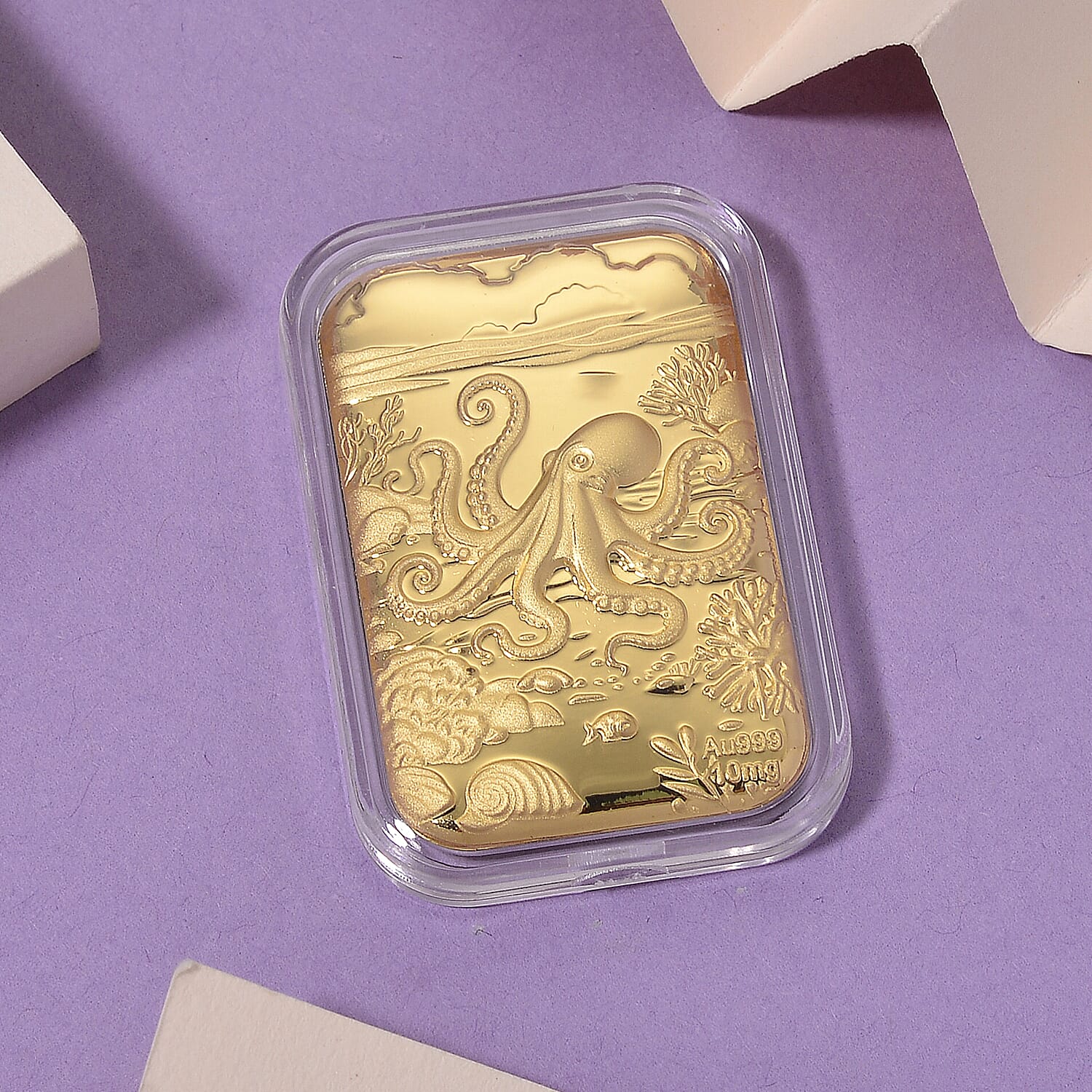 24K Yellow Gold Octopus Embossed Foil (39.65 x 25.70 MM)