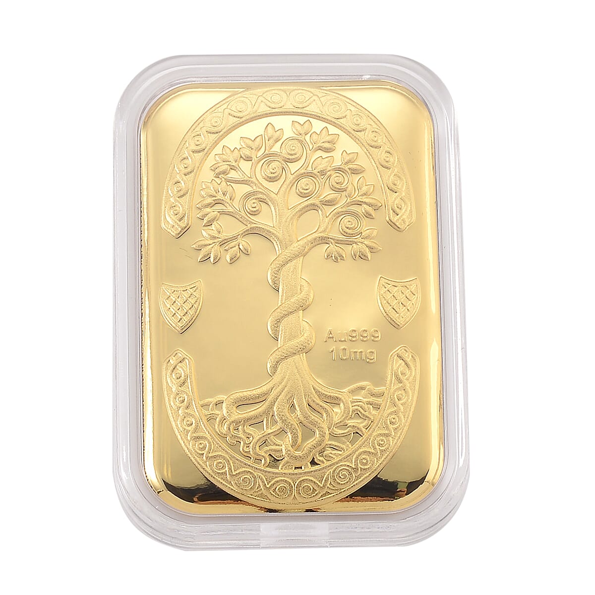 24K Yellow Gold Tree of Life Embossed (39.50 x 25.70 MM)