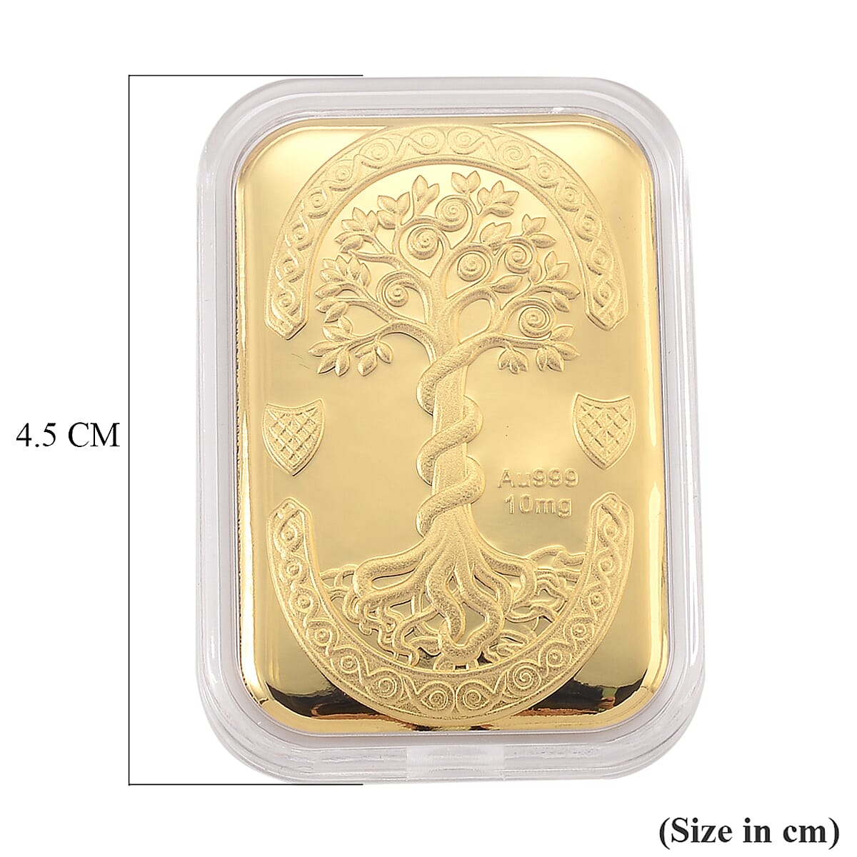 24K Yellow Gold Tree of Life Embossed (39.50 x 25.70 MM)