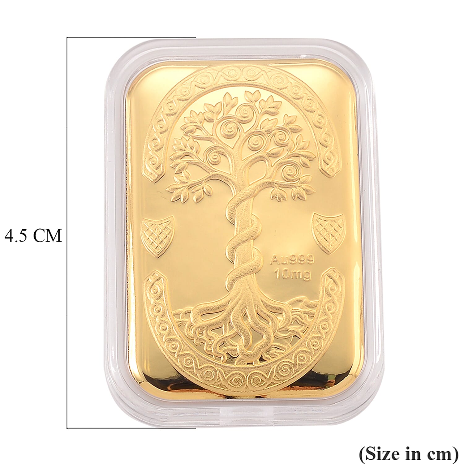 24K Yellow Gold Tree of Life Embossed (39.50 x 25.70 MM)