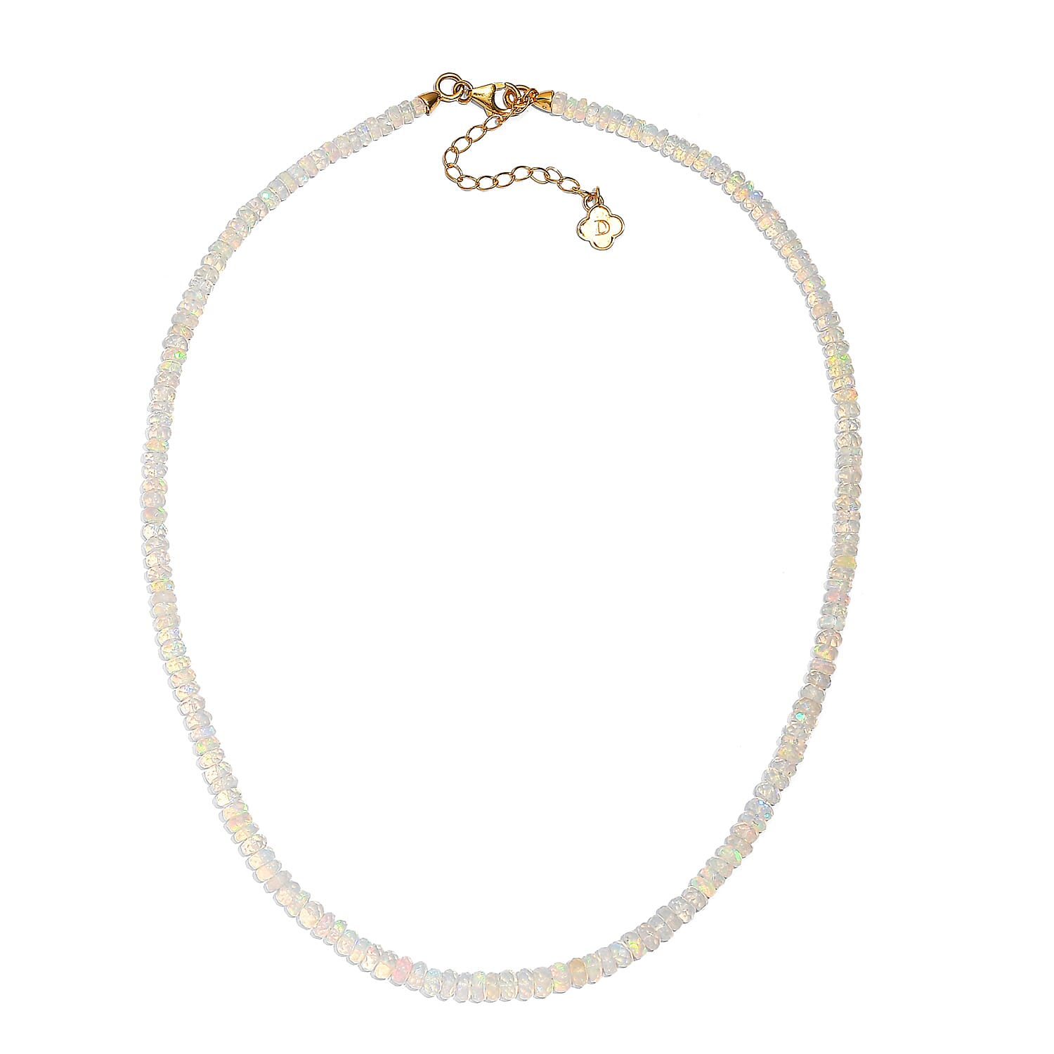 D'Joy Ethiopian Opal Necklace (Size - 18) in 18K YG VermeilSterling Silver  0.500  Ct.