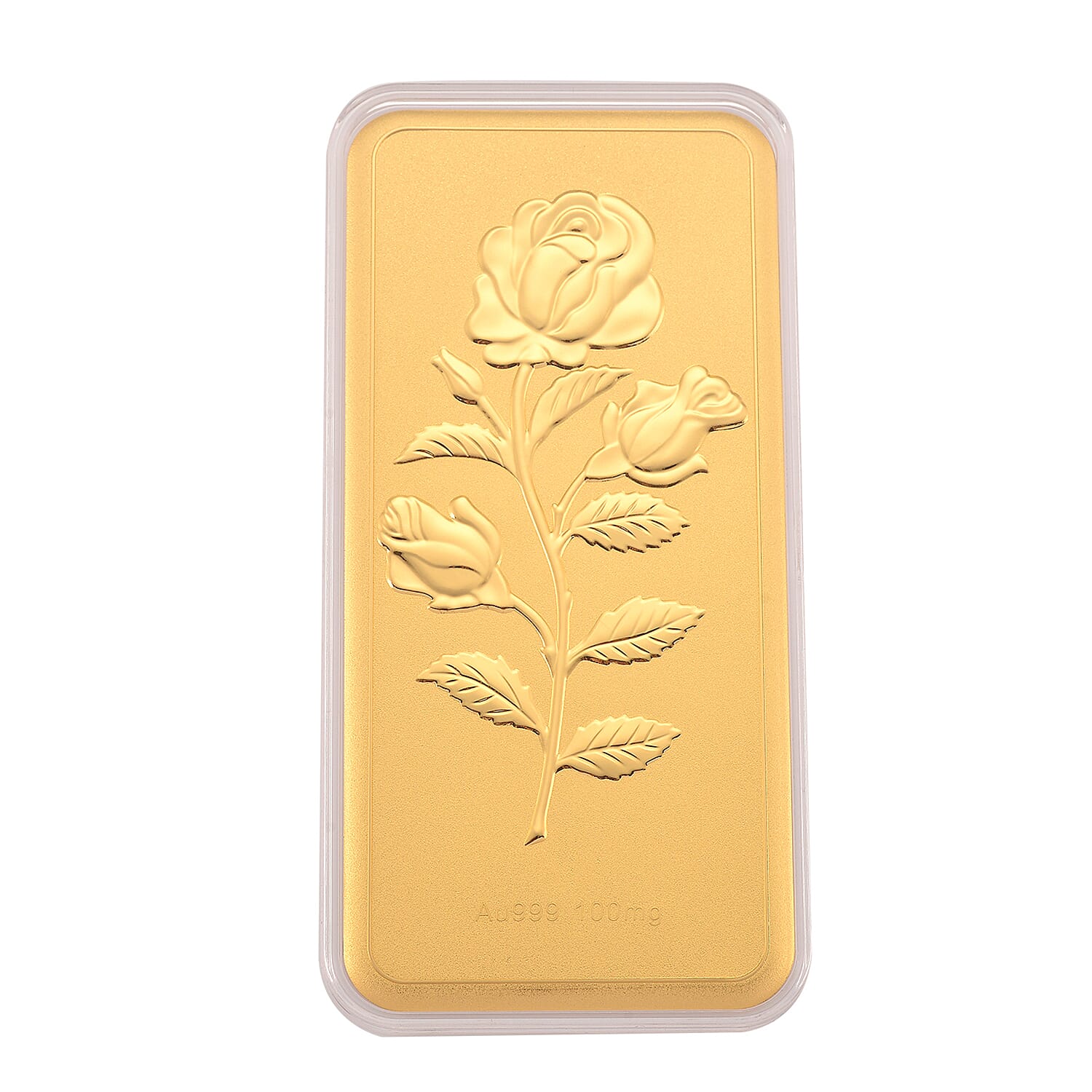 Collectors Edition - 24K Gold (99.9% Purity) Rose Embossed Collectible (150 x 70 MM)