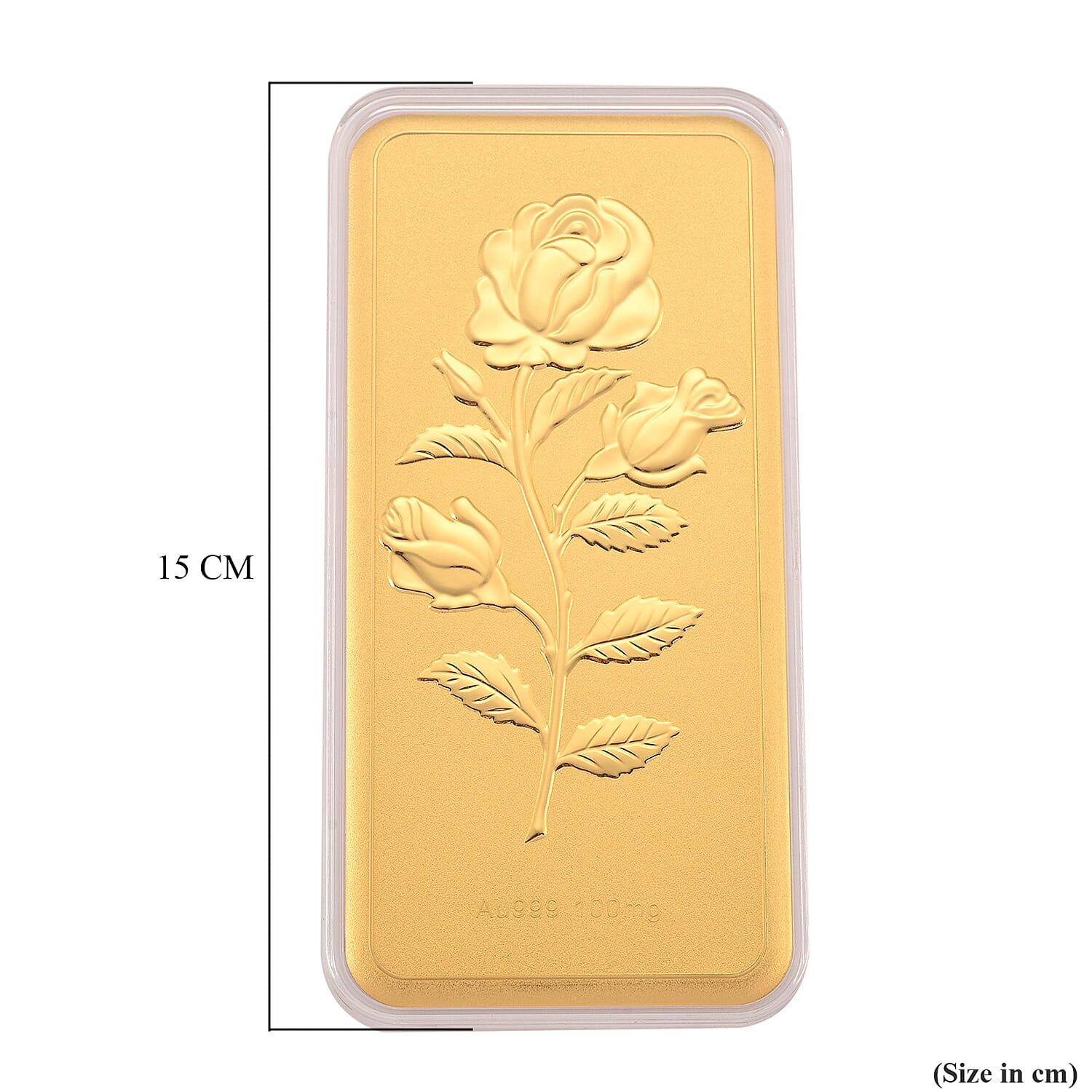 Collectors Edition - 24K Gold (99.9% Purity) Rose Embossed Collectible (150 x 70 MM)