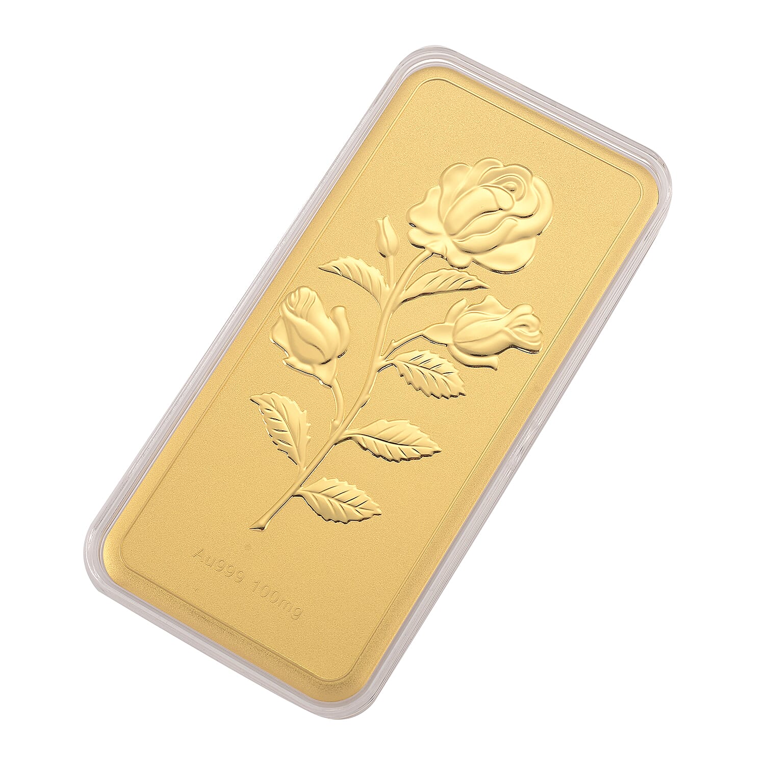 Collectors Edition - 24K Gold (99.9% Purity) Rose Embossed Collectible (150 x 70 MM)