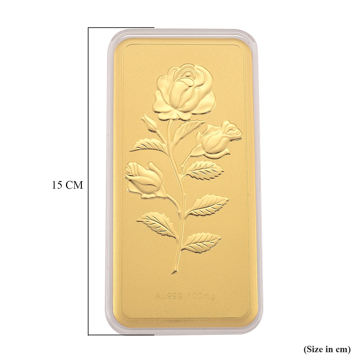 Collectors Edition - 24K Gold (99.9% Purity) Rose Embossed Collectible (150 x 70 MM)