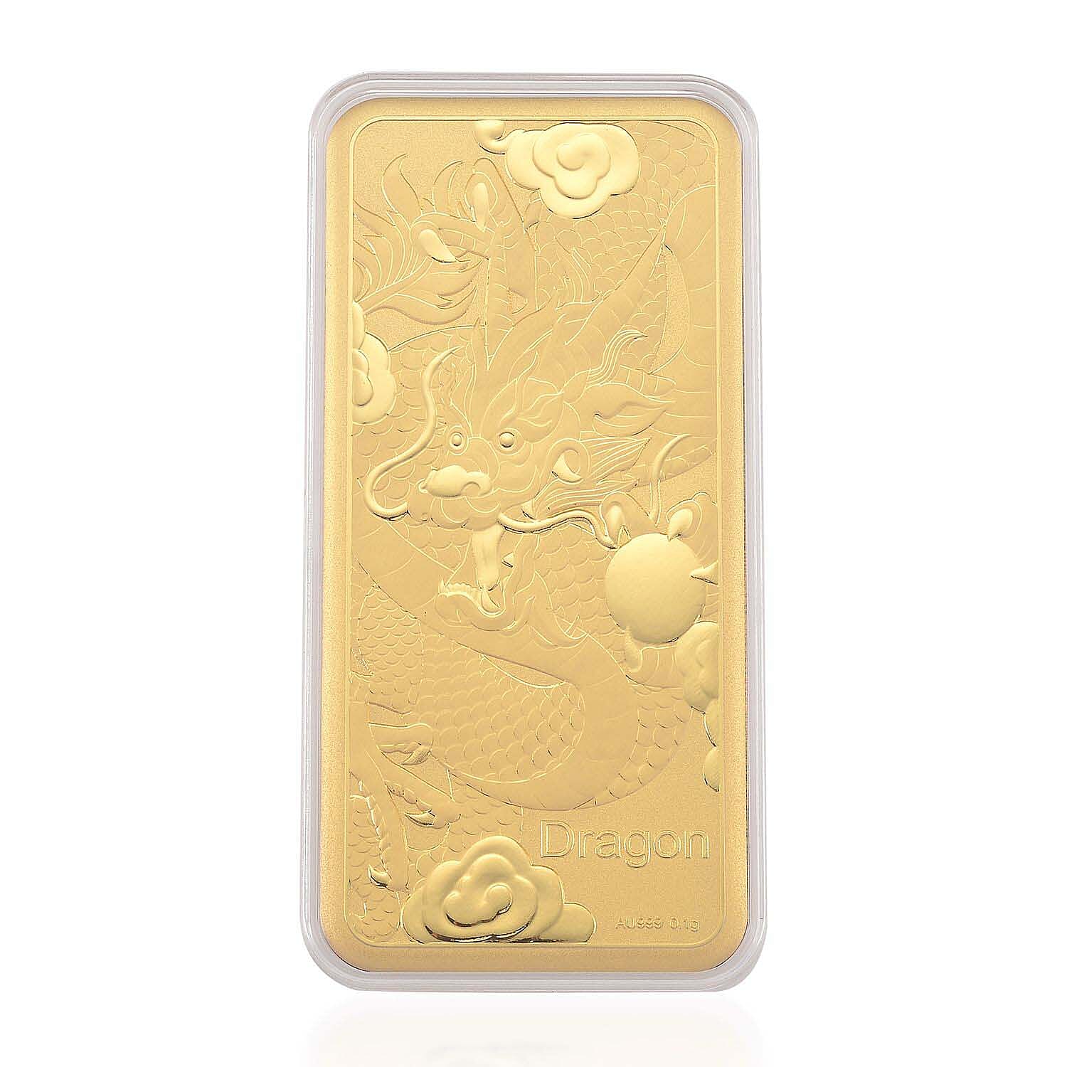 24K Gold (99.9% Purity) Embossed Dragon Treasure