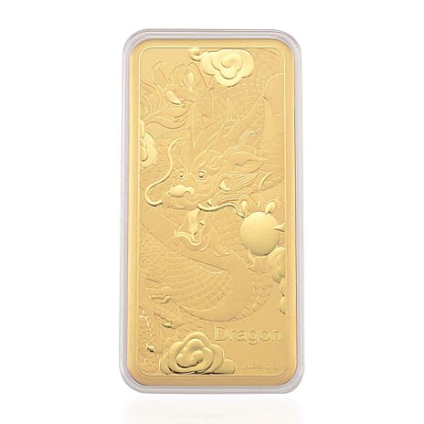 24K Gold (99.9% Purity) Embossed Dragon Treasure