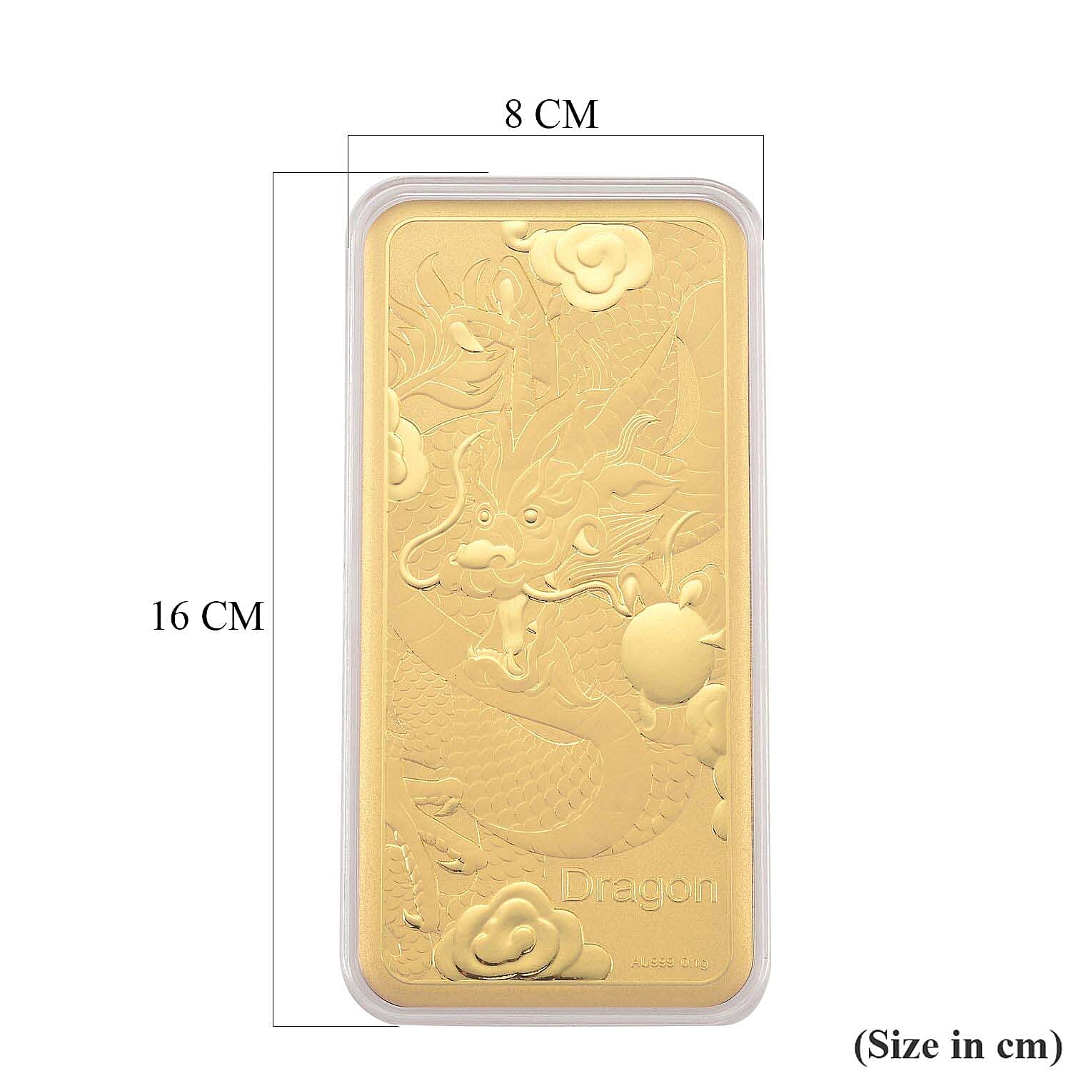 24K Gold (99.9% Purity) Embossed Dragon Treasure