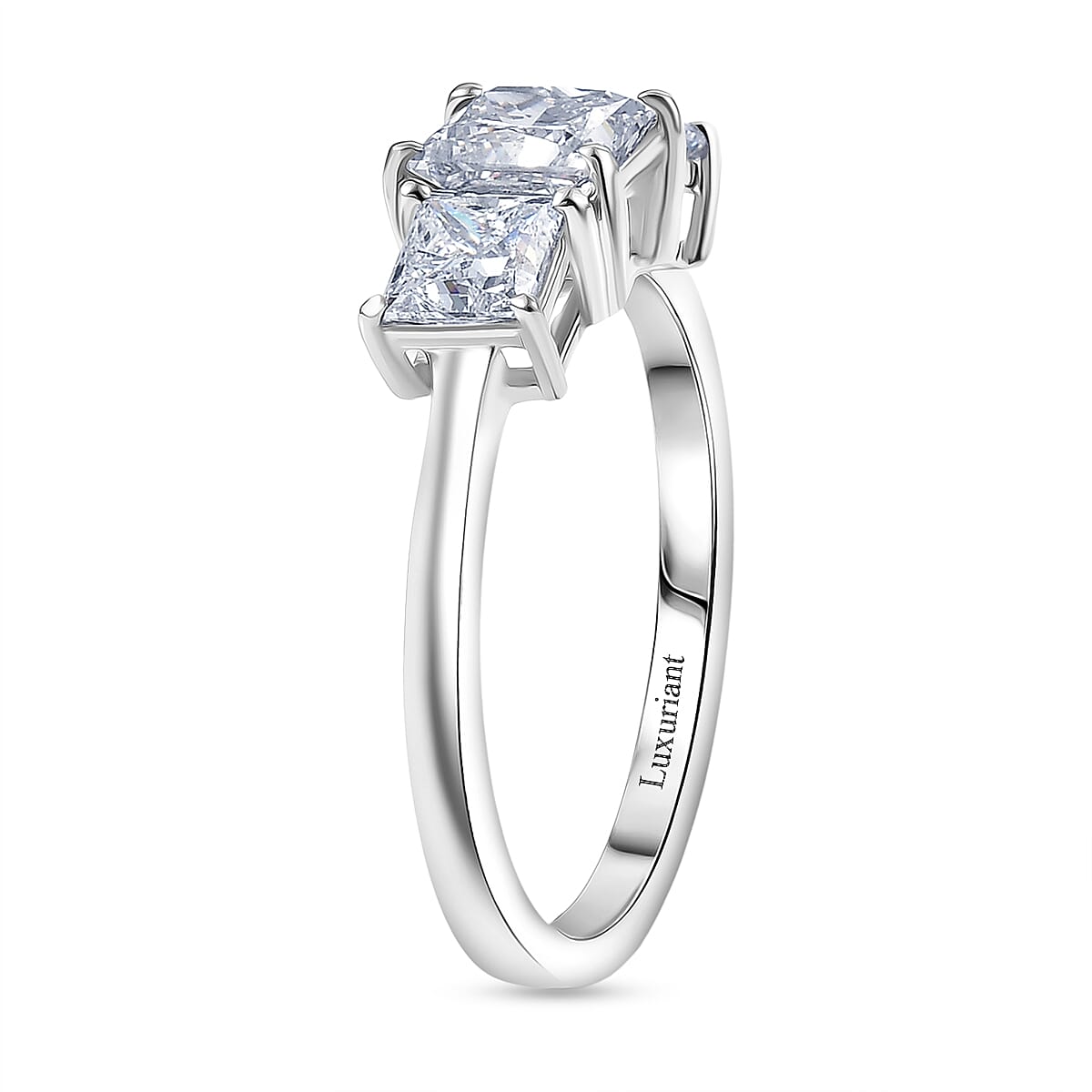 First Time Ever - Luxuriant 950 Platinum SGL Certified Lab Grown Diamond (VS-EF) Ring 2.07 Ct.