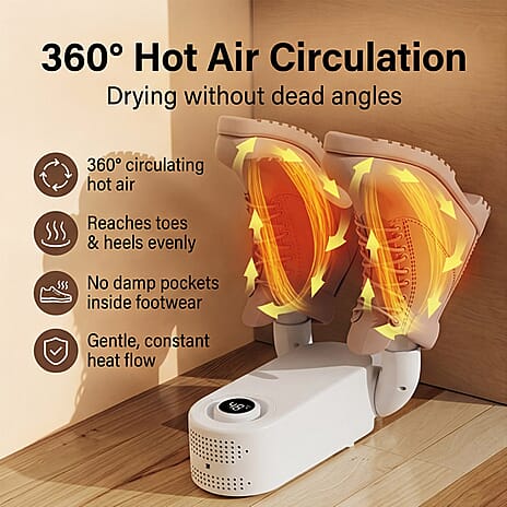 THE WINTER SEASON BIG OFFER - Electric Shoe-Glove-Boot-Hat Dryer Warmer with Adjustable Rack, Heat Blower and Timer