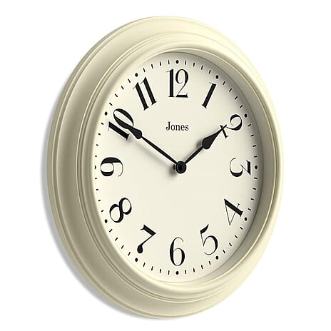Vintage Style Classic Wall Clock (40 cm) - Cream - White