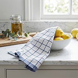 CLOSE OUT DEAL - E-Cloth Dual Sided Kitchen Cloth - White & Blue Lines