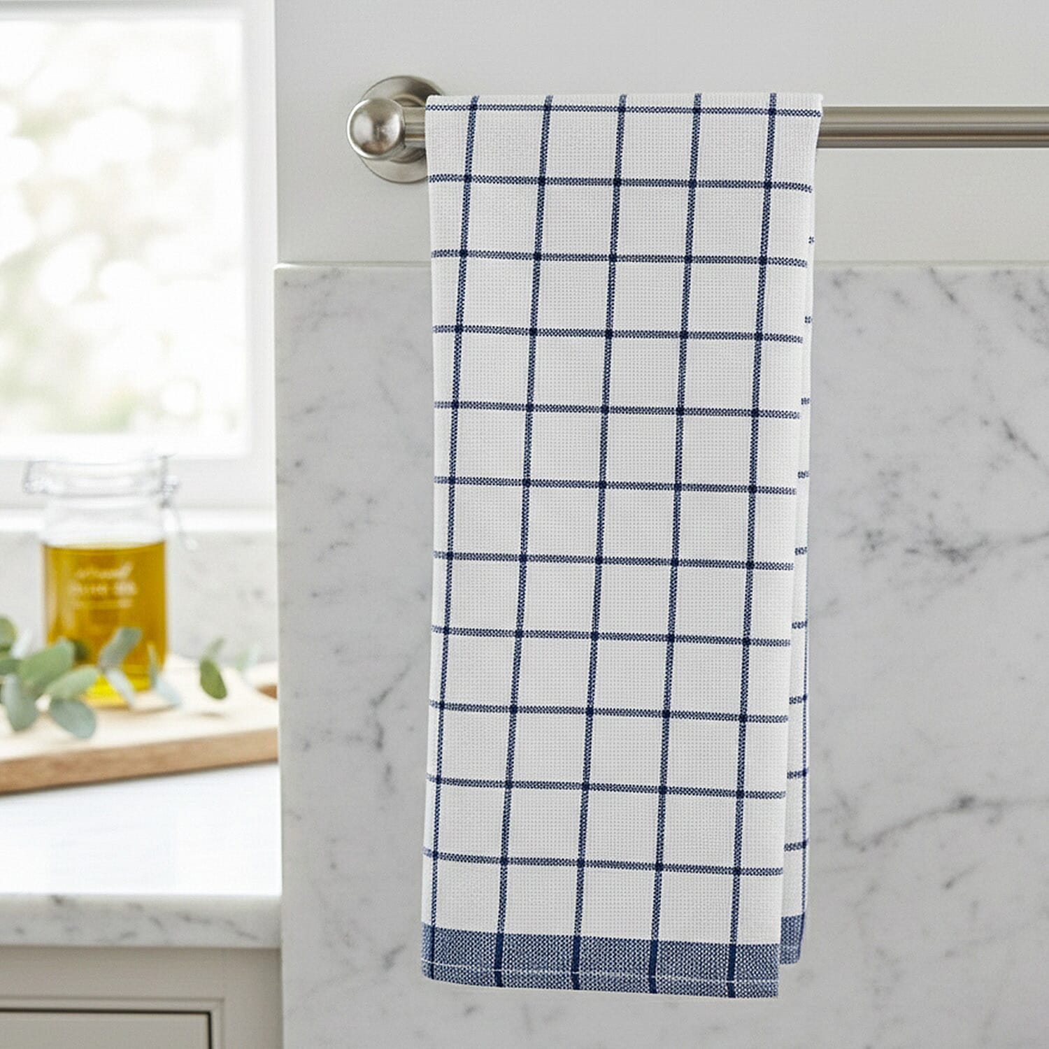 CLOSE OUT DEAL - E-Cloth Dual Sided Kitchen Cloth - White & Blue Lines