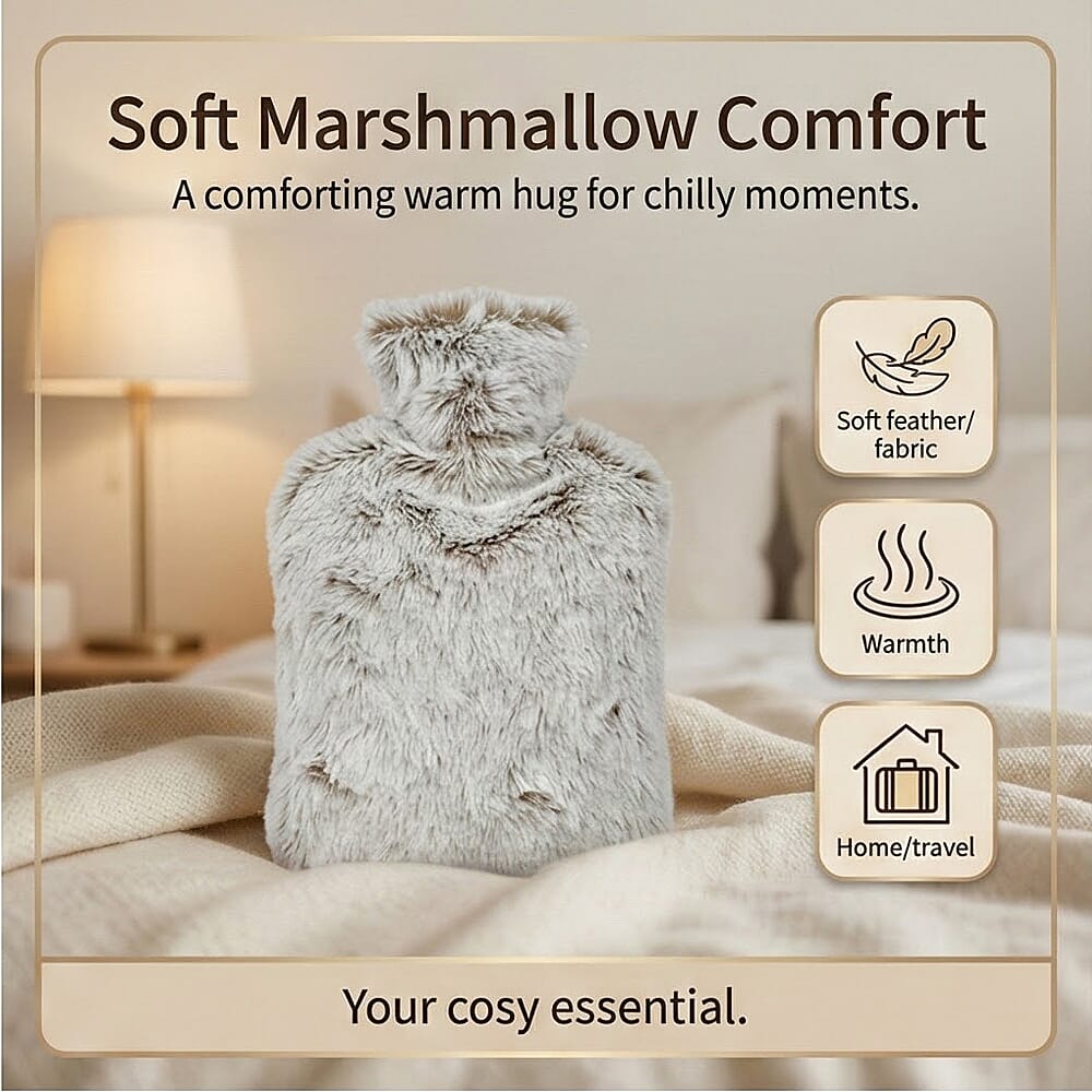 WARMIES Marshmallow Microwavable Hot Water Bottle - Beige