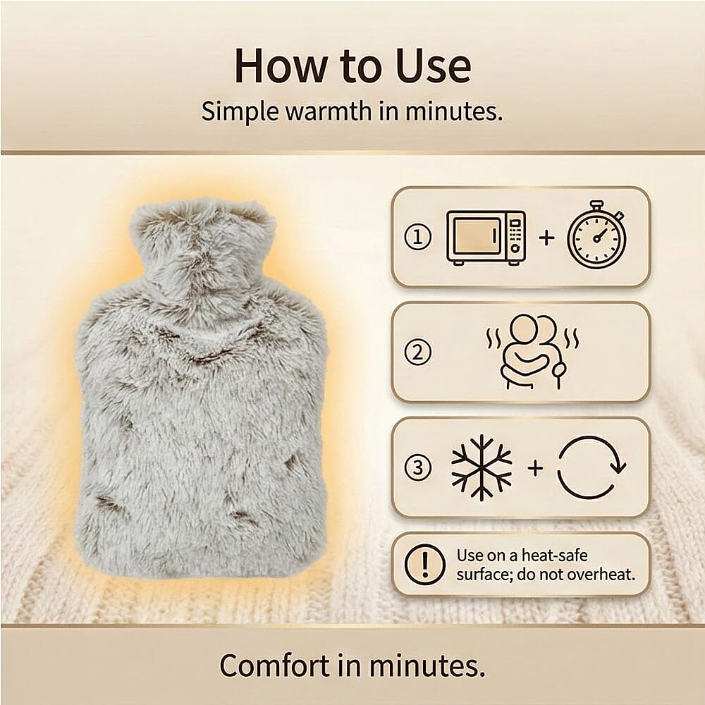 WARMIES Marshmallow Microwavable Hot Water Bottle - Beige