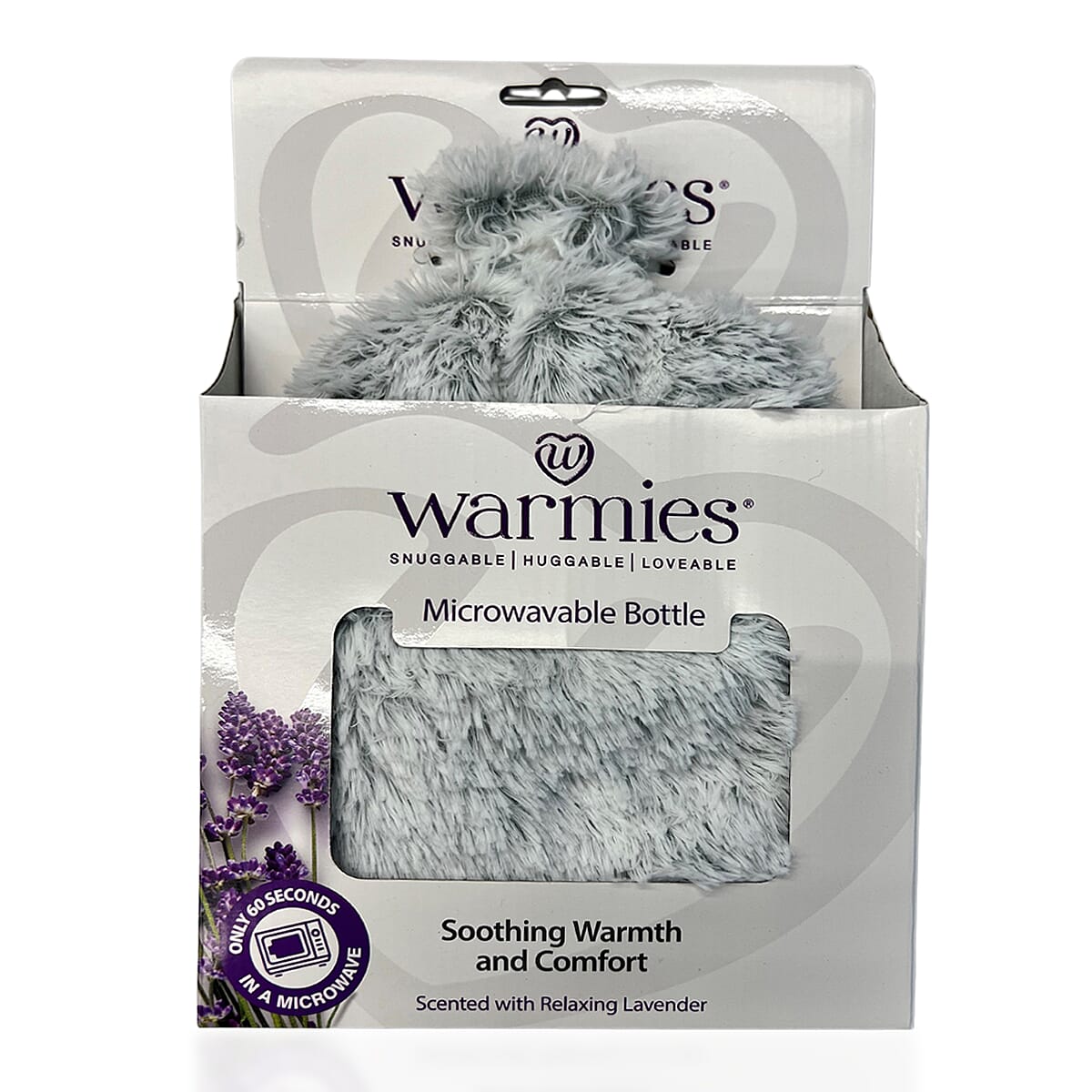 WARMIES Marshmallow Microwavable Hot Water Bottle - Grey