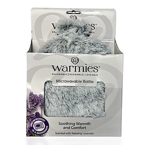 WARMIES Marshmallow Microwavable Hot Water Bottle - Grey