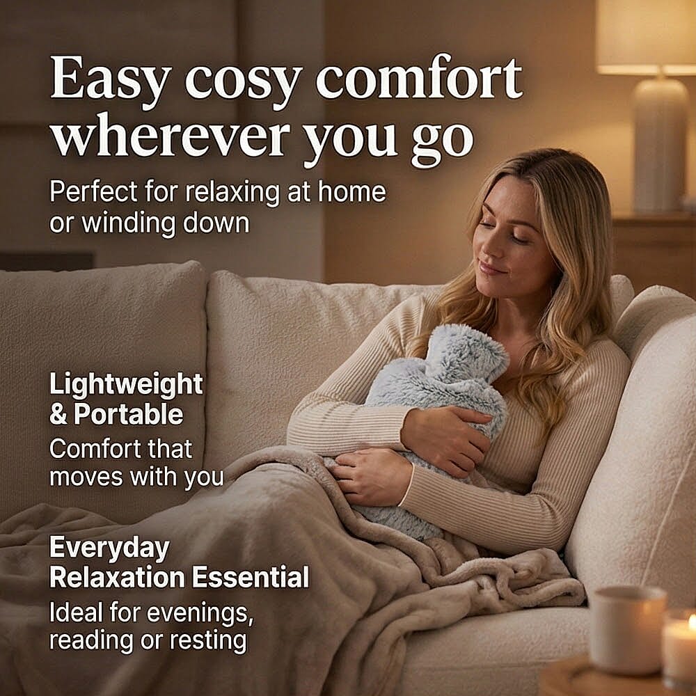 WARMIES Marshmallow Microwavable Hot Water Bottle - Grey