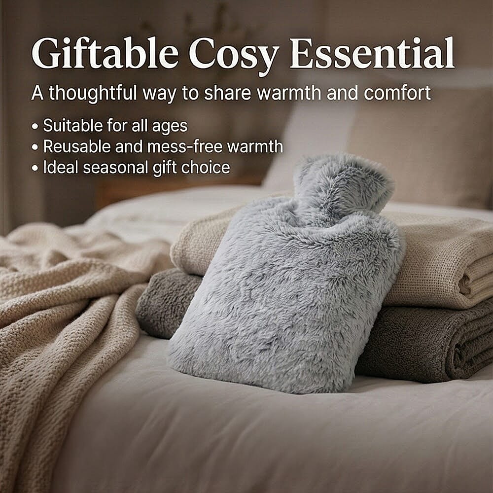 WARMIES Marshmallow Microwavable Hot Water Bottle - Grey