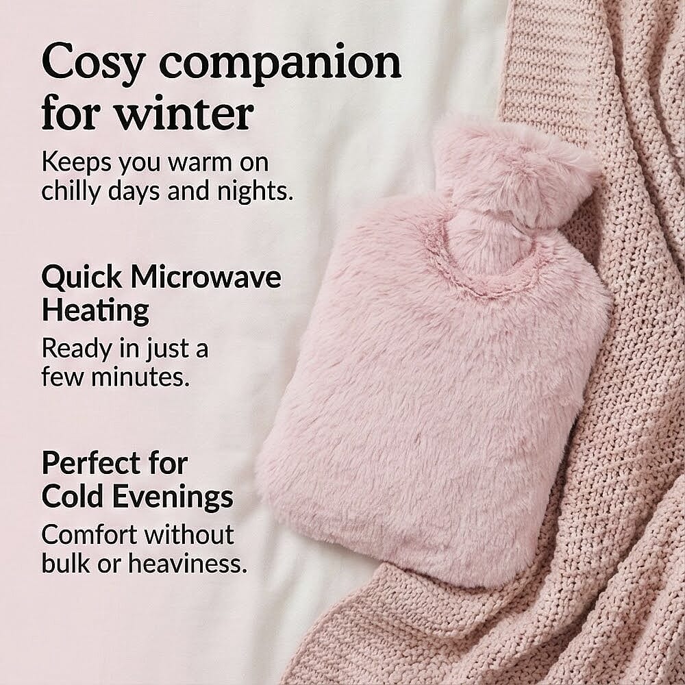 WARMIES Marshmallow Microwavable Hot Water Bottle - Pink