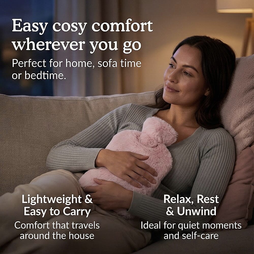 WARMIES Marshmallow Microwavable Hot Water Bottle - Pink