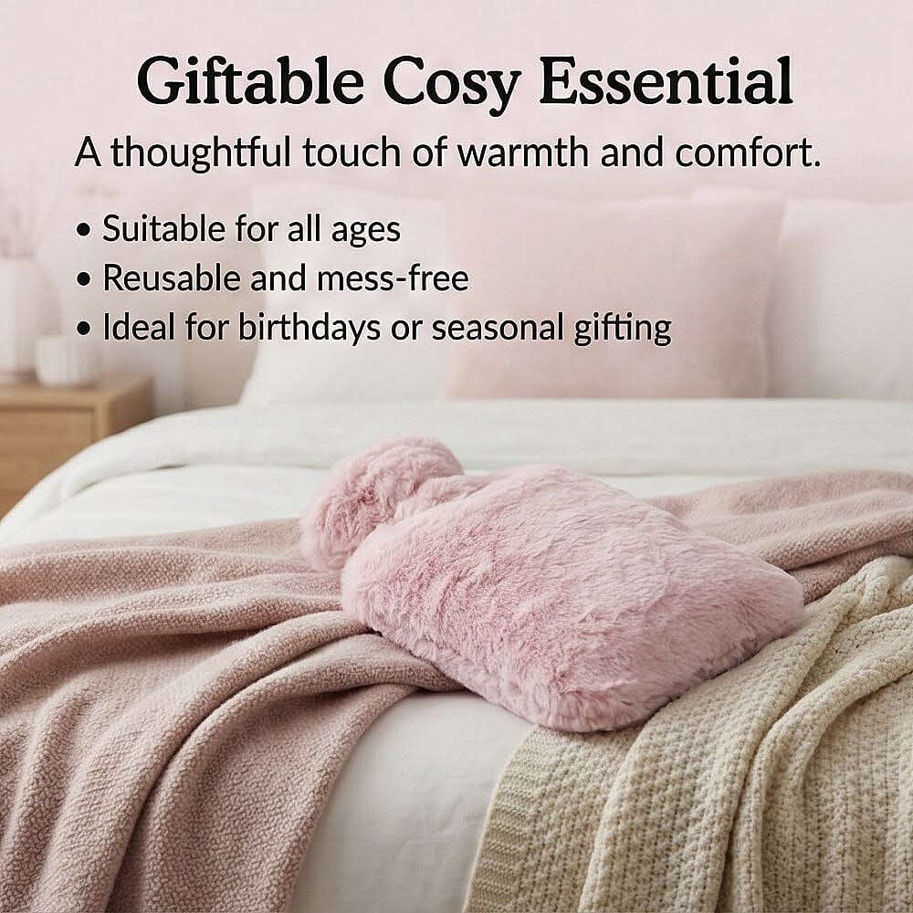 WARMIES Marshmallow Microwavable Hot Water Bottle - Pink