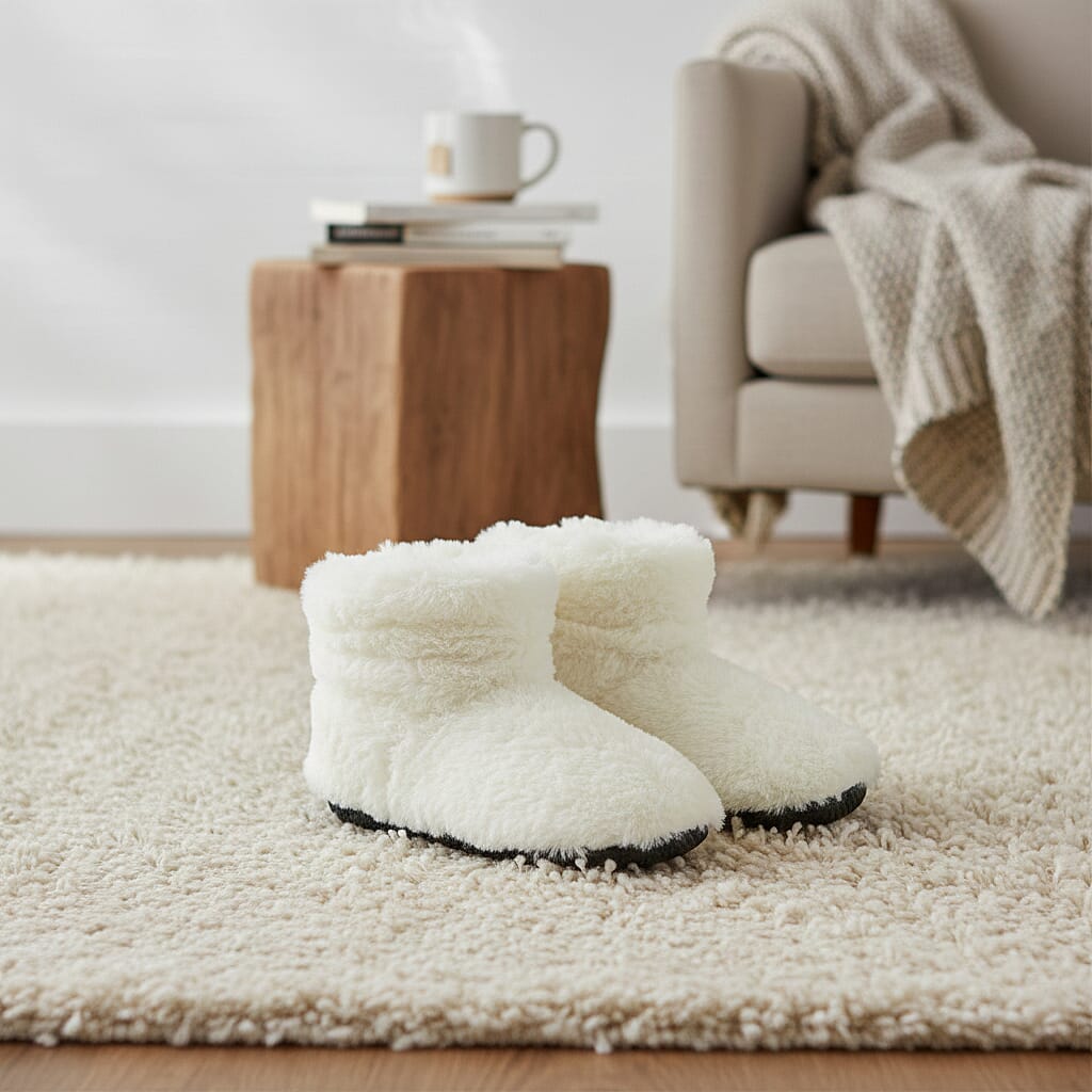 WARMIES Microwavable Luxury Boots (One Size) - Cream