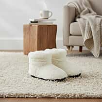 WARMIES Marshmallow Microwavable Luxury Boots (One Size) - Cream