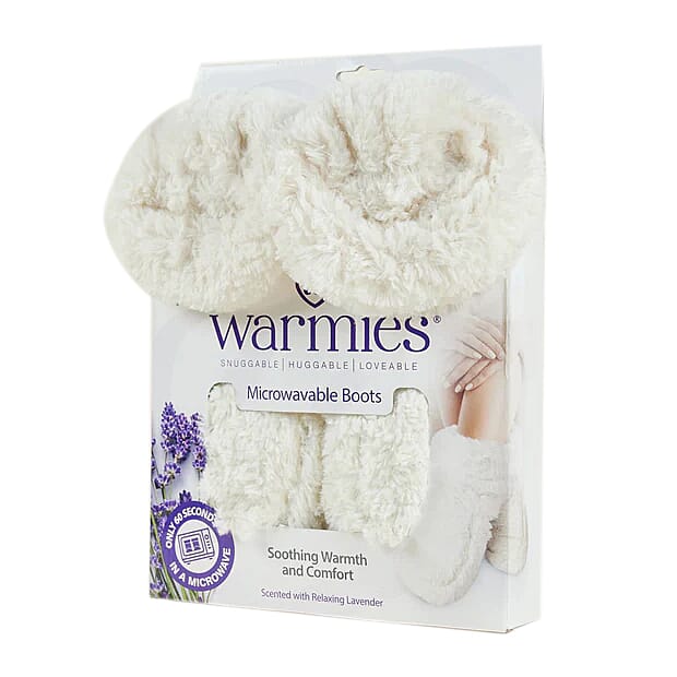 WARMIES Microwavable Luxury Boots (One Size) - Cream
