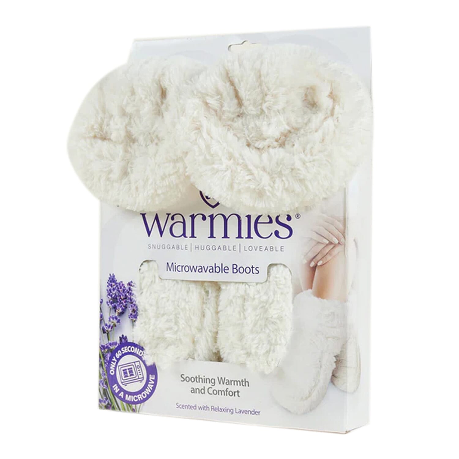 WARMIES Microwavable Luxury Boots (One Size) - Cream