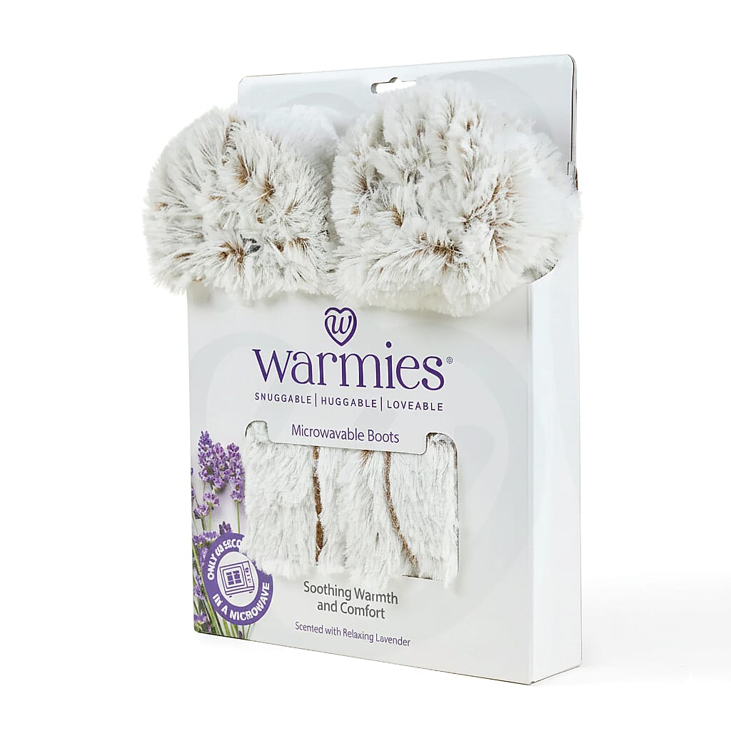 WARMIES Marshmallow Microwavable Luxury Boots (One Size) - Beige