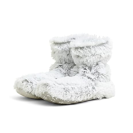 WARMIES Marshmallow Microwavable Luxury Boots (One Size) - Grey